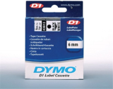 ORIGINAL Original Beschriftungsband Dymo 43613/D1, 6mm x 7m, schwarz auf weiß