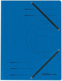 Einschlagmappen A4 Herlitz mit Gummizug Karton blau 355g