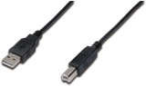 USB Anschlusskabel USB-A-Stecker auf USB-B-Stecker (5,0m) schwarz
