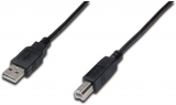 USB Anschlusskabel USB-A-Stecker auf USB-B-Stecker (1,80m) schwarz