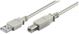 USB Anschlusskabel USB-A-Stecker auf USB-B-Stecker (1,80m) bürograu