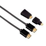 Hama 3er-Set: 4K HDMI Highspeed Kabel + Mini- + Micro-Adapter (Goldkontakte)